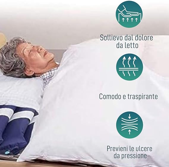 Materasso Antidecubito ad Aria con Compressore Silence per Letto