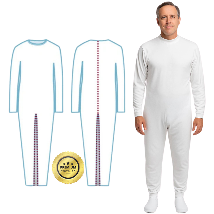 Pigiama Anti-incontinenza Manica Lunga | Unisex Doppia Zip