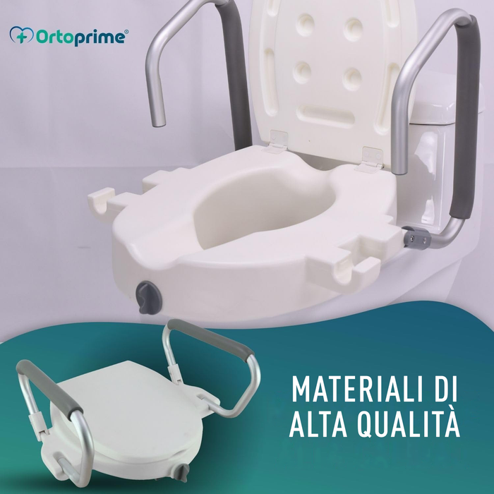 Sollevatore WC 12 cm con Braccioli Ribaltabili