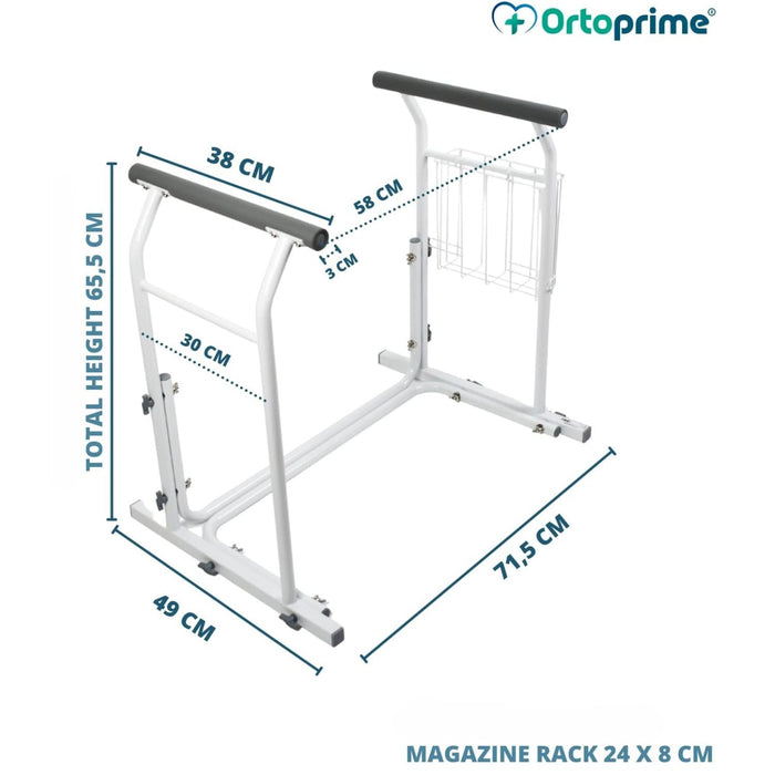 Bracciolo WC Portatile con Portariviste