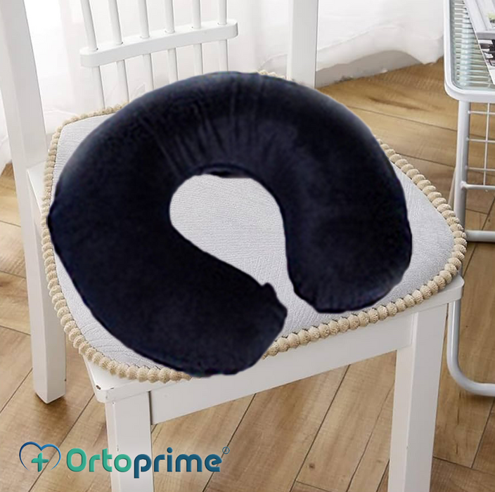 Cuscino a Ferro di Cavallo in Memory Foam Anatomico in Velluto
