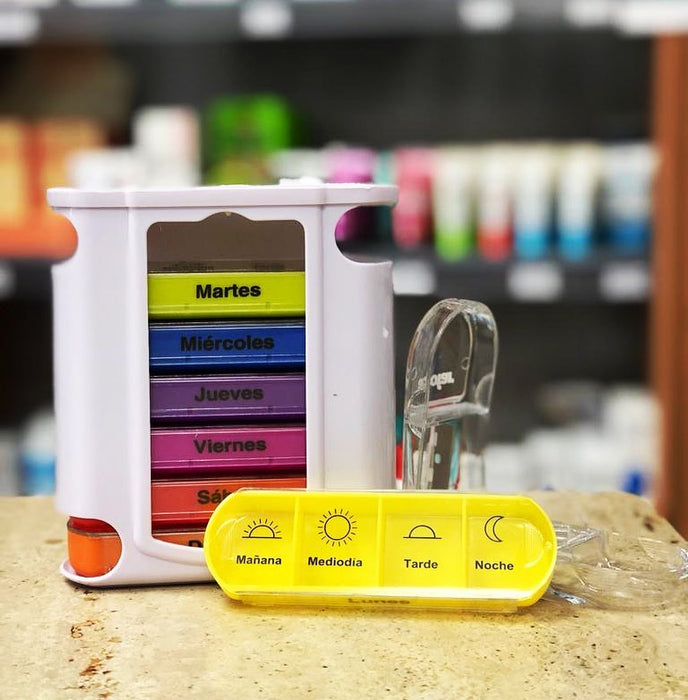 Portapillole Settimanale Extra Large - Dispenser 7 Scomparti Con Coperchio Morbido - Foto 2