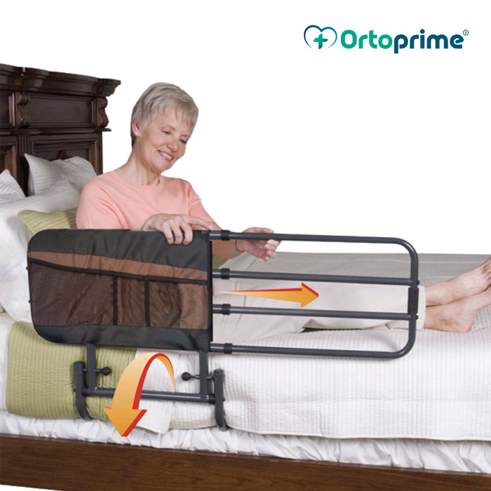 Ringhiera Estensibile con Sistema Ribaltabile Pieghevole per Letto