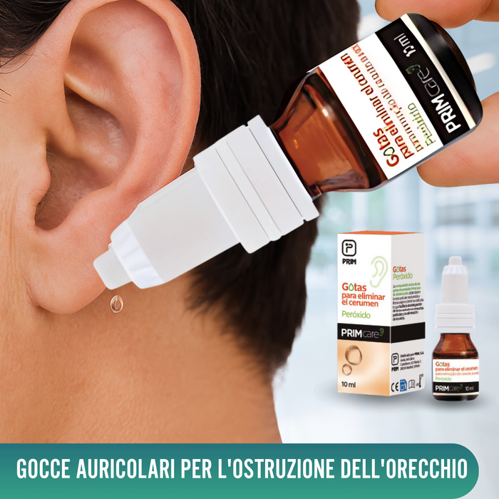 Gocce per Rimuovere il Cerume dalle Orecchie | Perossido 10ml