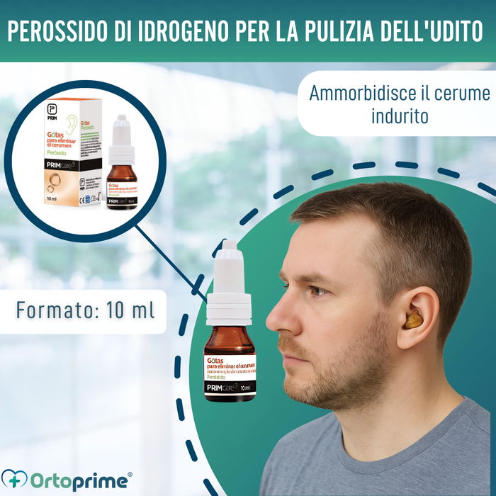 Gocce per Rimuovere il Cerume dalle Orecchie | Perossido 10ml