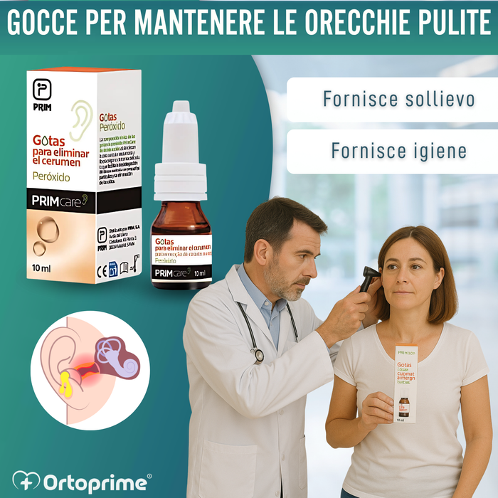 Gocce per Rimuovere il Cerume dalle Orecchie | Perossido 10ml