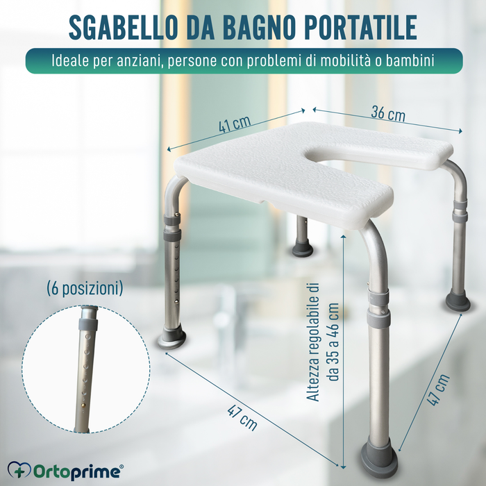 Sgabello da Doccia senza Schienale