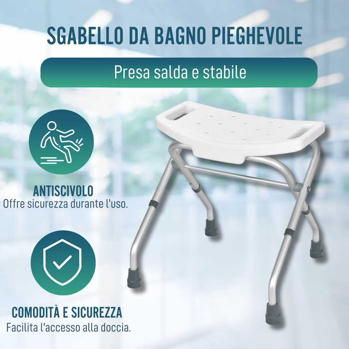 Sgabello da Bagno Pieghevole