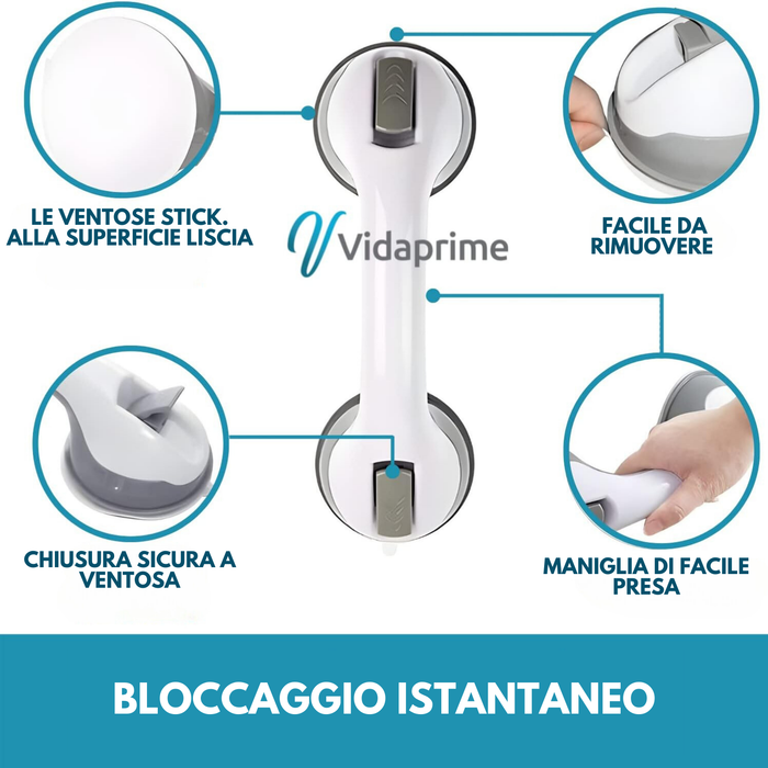 Maniglia da Bagno con Presa Istantanea