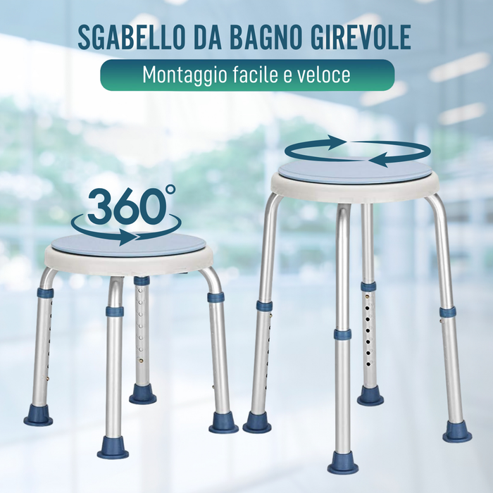 Sgabello da Bagno Girevole