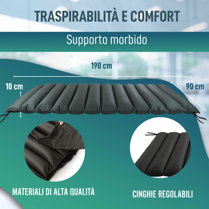 Materasso Antidecubito 90x190x10cm | 12 Celle Antidecubito