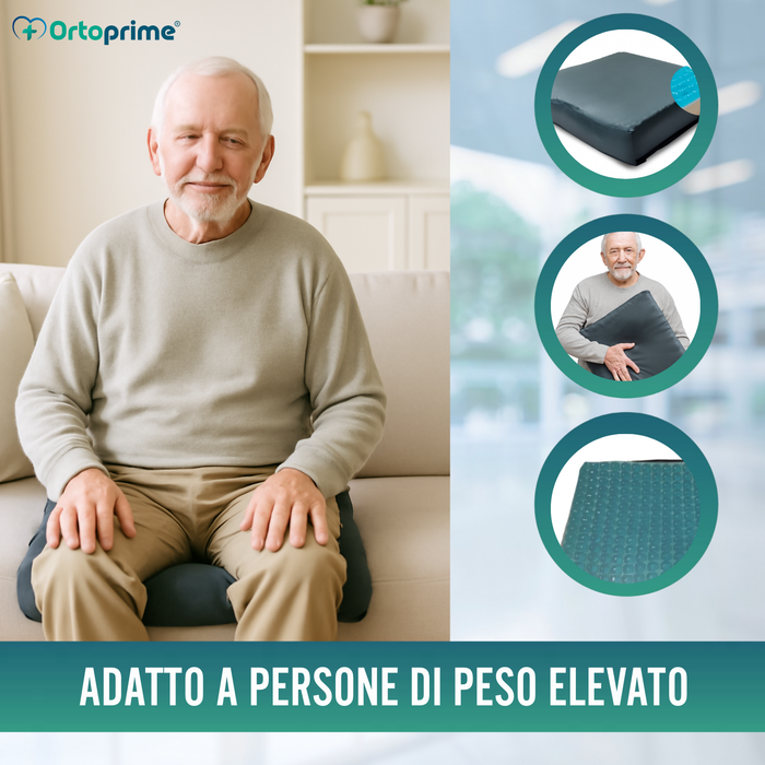 Cuscino Antidecubito Visco Gel Zona Ischiatica 85 kg/m3