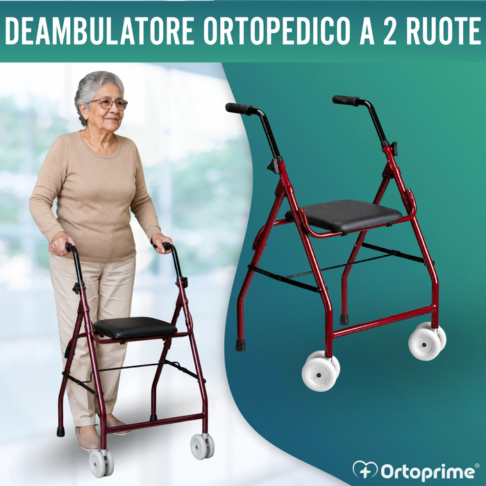 Camminatore Regolabile in Alluminio | Sedia Imbottita
