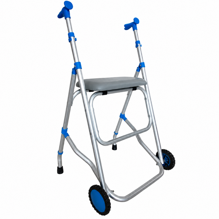 Rollator in Alluminio Pieghevole con Seduta