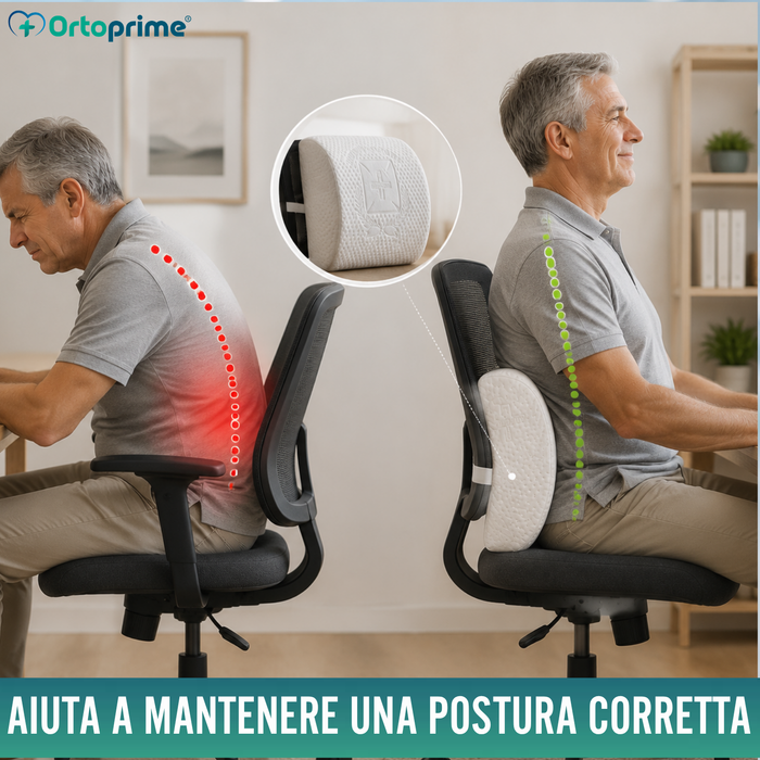 Cuscino Lombare in Memory Foam | Bianco