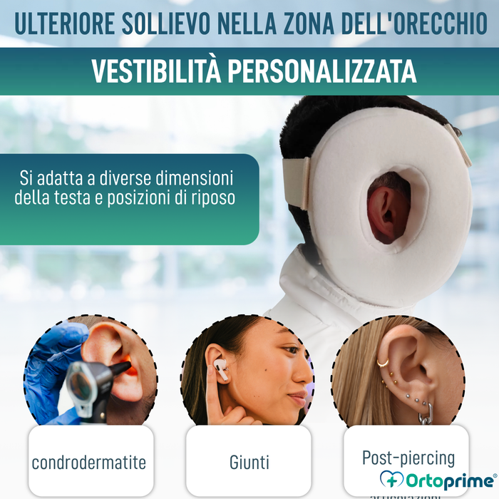 Cuscino Antidecubito per Orecchio con Foro Regolabile