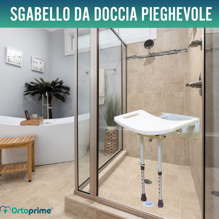 Sgabello a Muro Pieghevole per Doccia | 2 Varianti