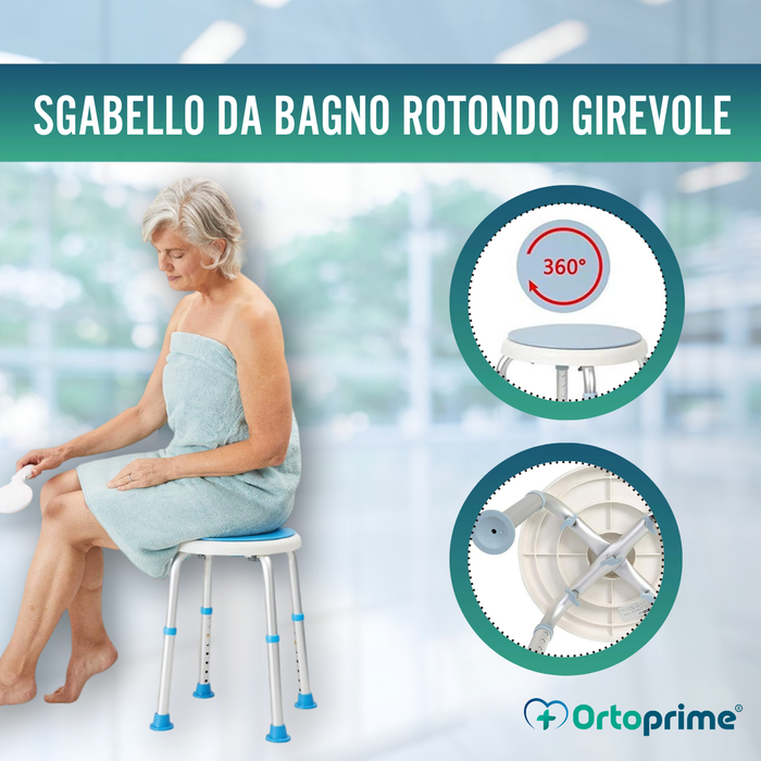 Sgabello da Bagno Girevole