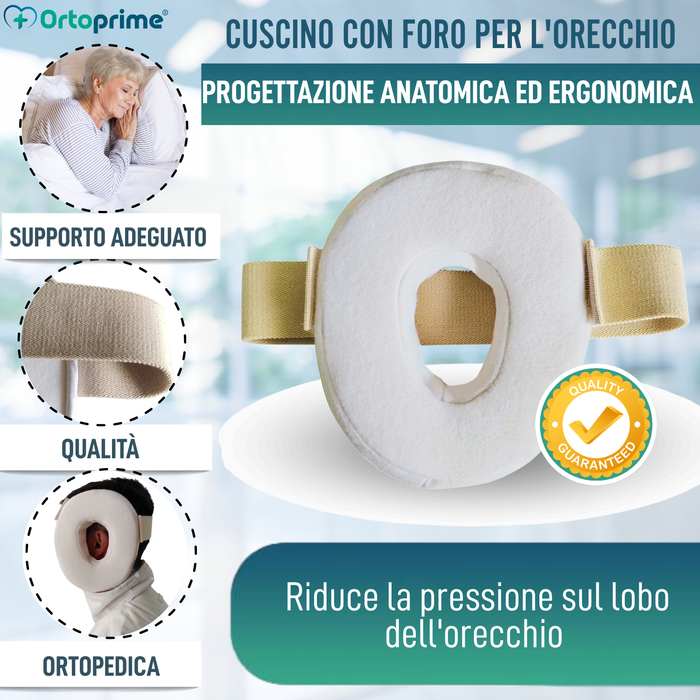 Cuscino Antidecubito per Orecchio con Foro Regolabile