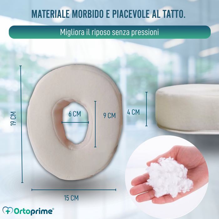 Cuscino Antidecubito per Orecchio con Foro Regolabile