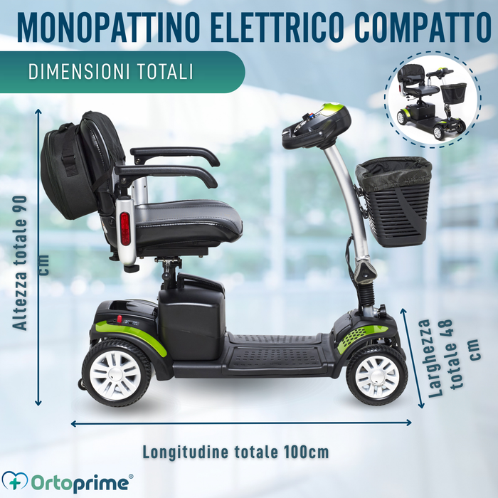 Scooter Elettrico Compatto con Zaino Portaoggetti