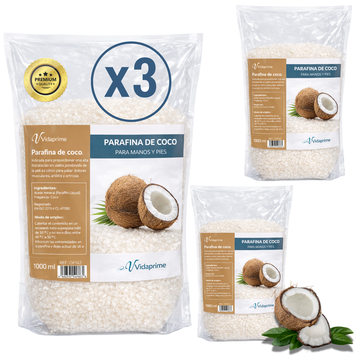 Pacchetto Paraffina Antiossidante per Mani e Piedi 3000 ml | Cocco
