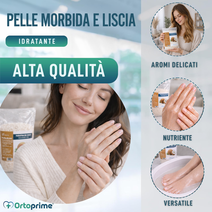 Pacchetto Paraffina Antiossidante per Mani e Piedi 3000 ml | Cocco