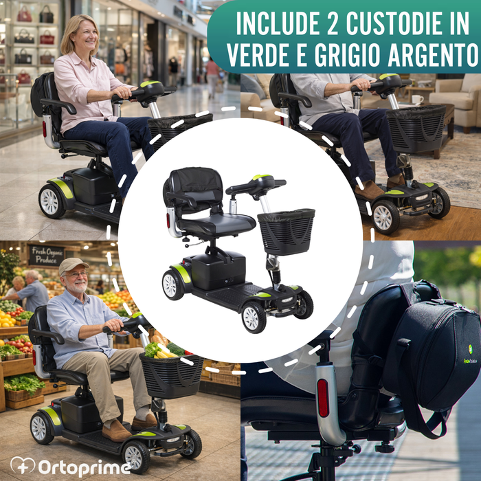 Scooter Elettrico Compatto con Zaino Portaoggetti