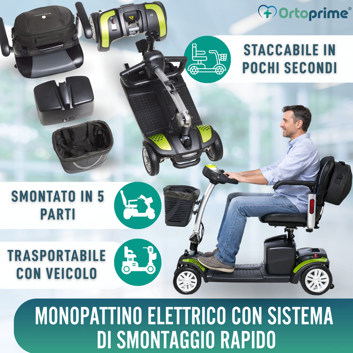Scooter Elettrico Compatto con Zaino Portaoggetti