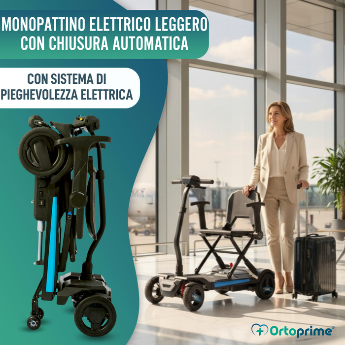 Scooter Elettrico Compatto Trasportabile | Piegamento Elettrico