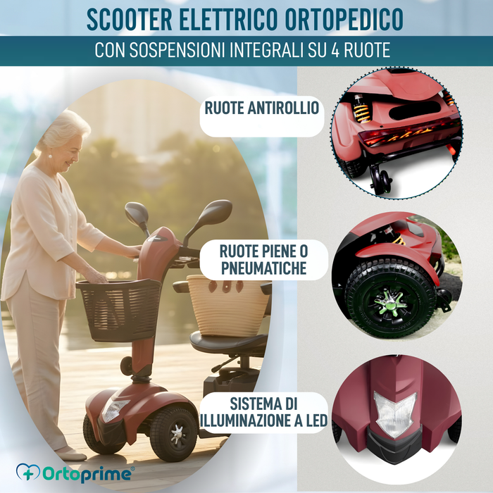 Scooter Elettrico di Ultima Generazione | Ruote Grandi 24cm