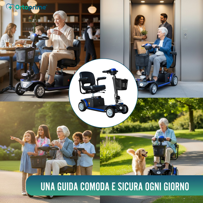 Scooter Elettrico Smontabile con Batteria al Litio Rimovibile