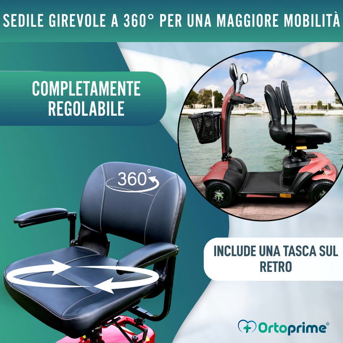 Scooter Elettrico di Ultima Generazione | Ruote Grandi 24cm