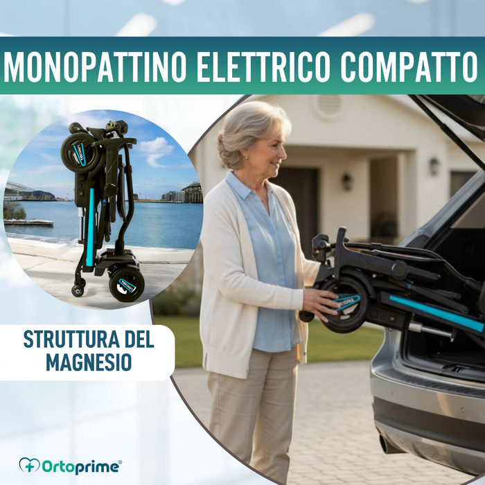 Scooter Elettrico Compatto Trasportabile | Piegamento Elettrico