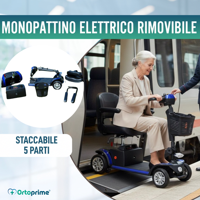 Scooter Elettrico Smontabile con Batteria al Litio Rimovibile