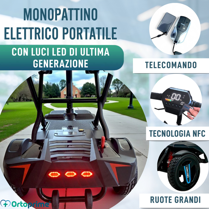 Scooter Elettrico Compatto Trasportabile | Piegamento Elettrico