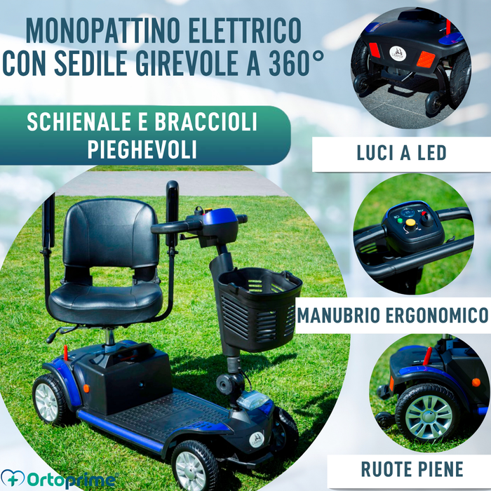 Scooter Elettrico Smontabile con Batteria al Litio Rimovibile