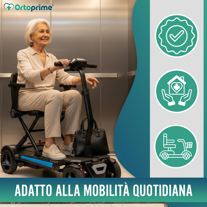Scooter Elettrico Compatto Trasportabile | Piegamento Elettrico
