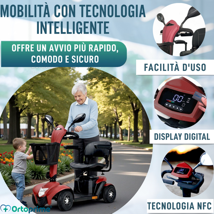 Scooter Elettrico di Ultima Generazione | Ruote Grandi 24cm