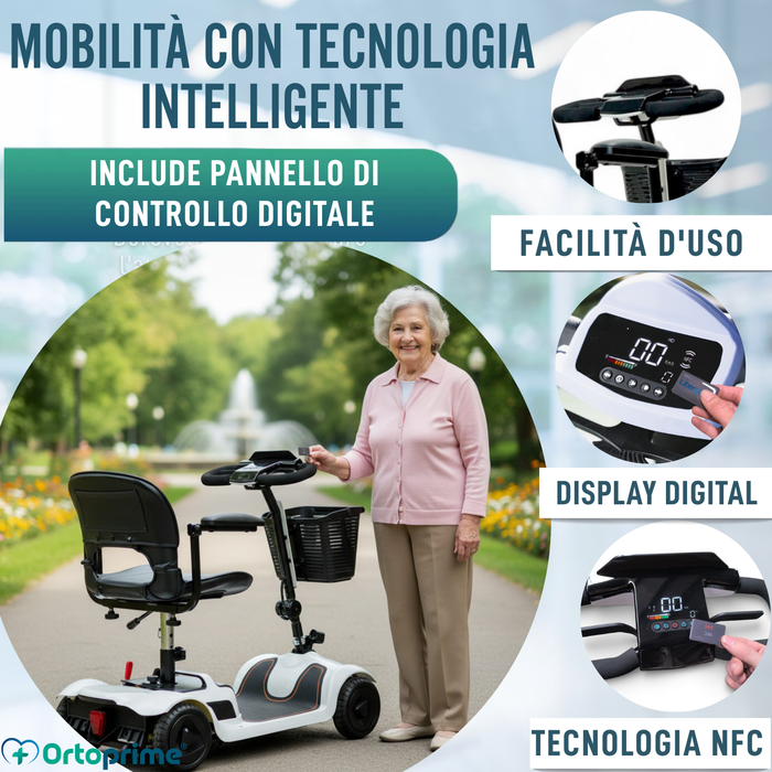 Scooter Elettrico Intelligente con NFC | 4 Ruote