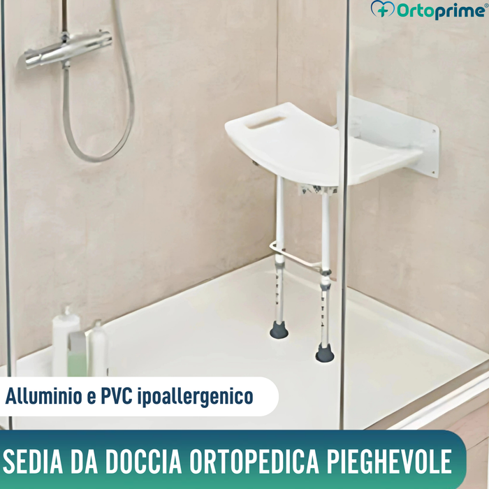 Sgabello a Muro Pieghevole per Doccia | 2 Varianti