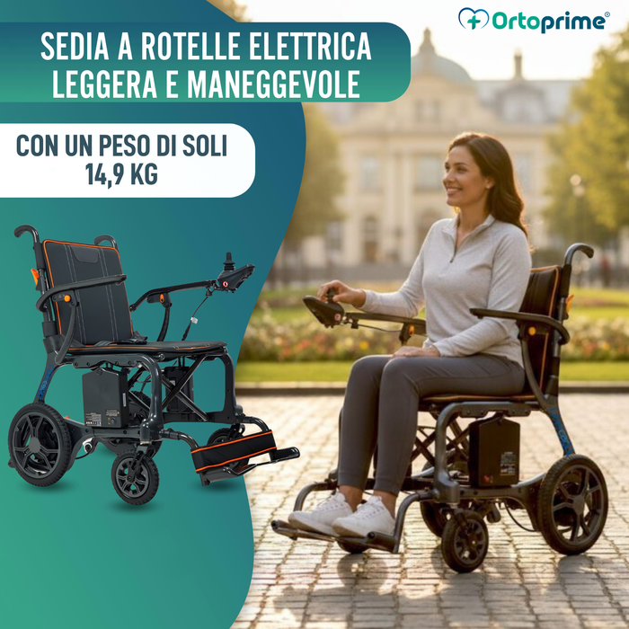 Sedia a Rotelle Elettrica Ultralight con Motori Brushless