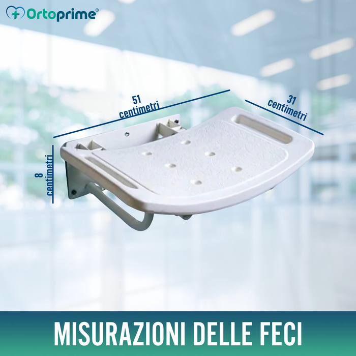 Sgabello a Muro Pieghevole per Doccia | 2 Varianti