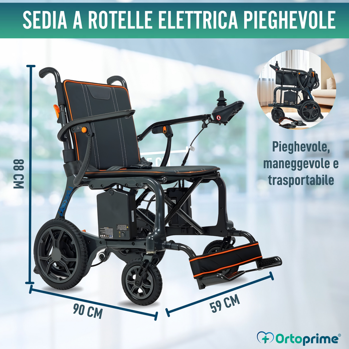 Sedia a Rotelle Elettrica Ultralight con Motori Brushless