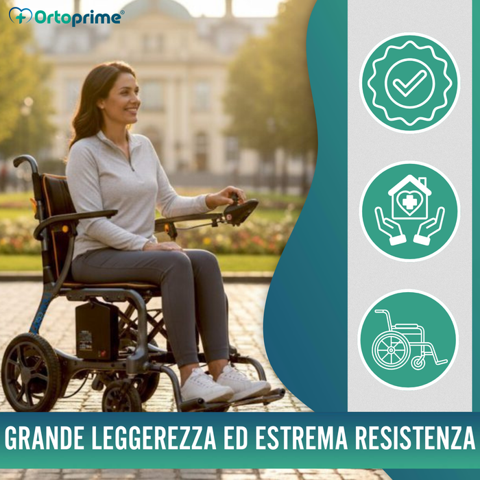 Sedia a Rotelle Elettrica Ultralight con Motori Brushless