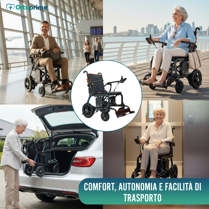 Sedia a Rotelle Elettrica Ultralight con Motori Brushless