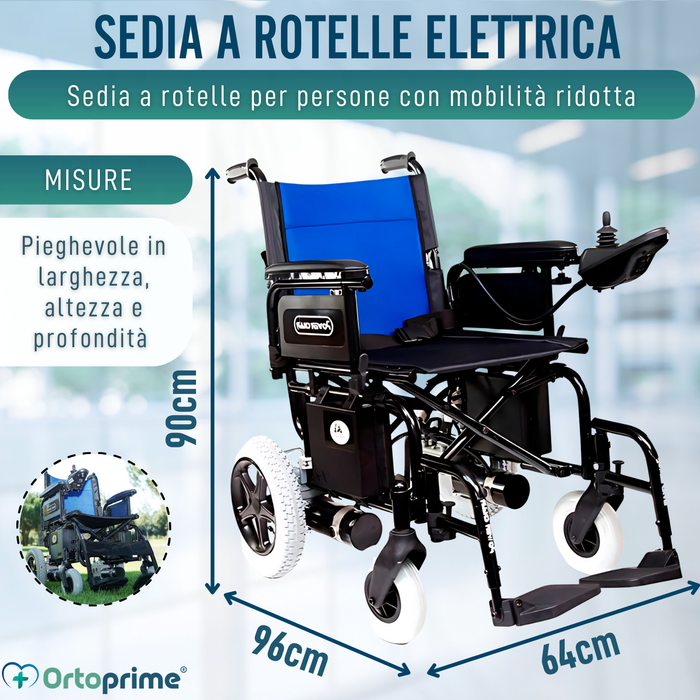 Sedia a Rotelle Elettrica | Sistema di Piegatura Rapido