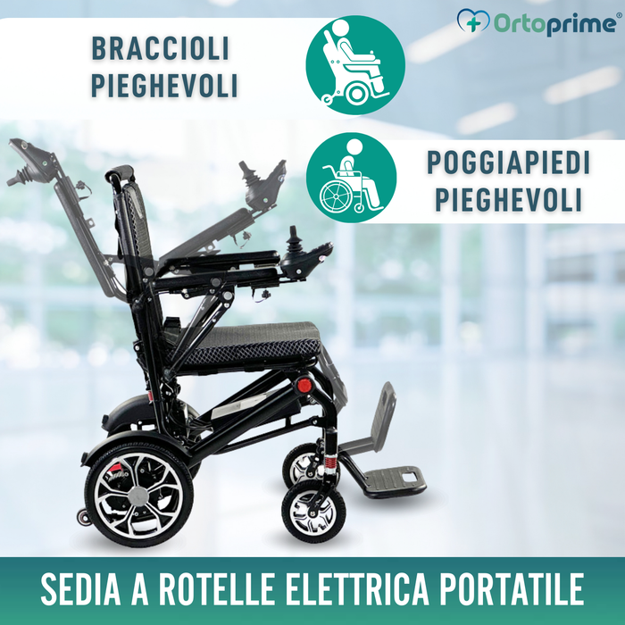 Sedia a Rotelle Elettrica Pieghevole Ultra Leggera | 10Ah