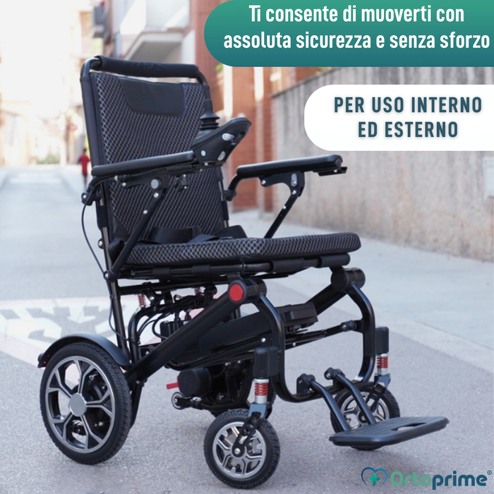 Sedia a Rotelle Elettrica Pieghevole Ultra Leggera | 10Ah