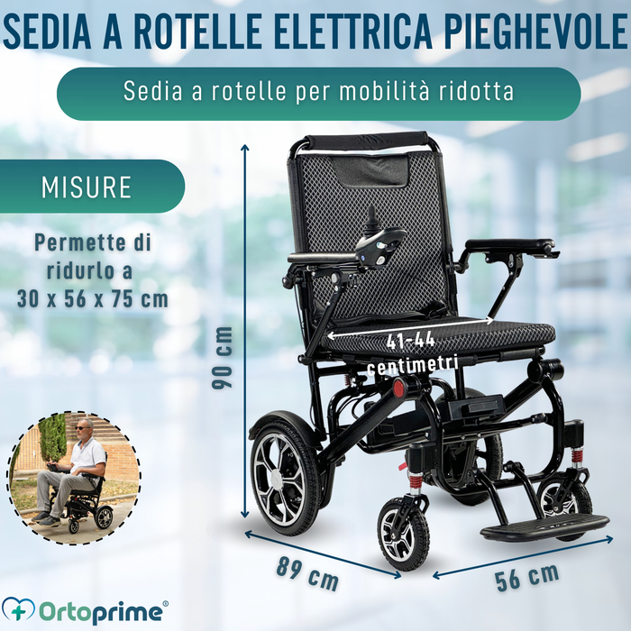 Sedia a Rotelle Elettrica Pieghevole Ultra Leggera | 10Ah